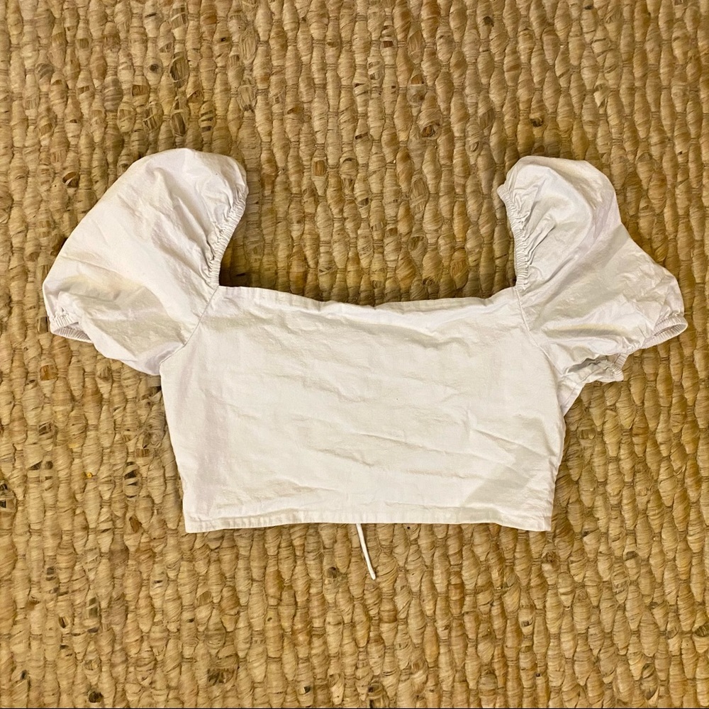 Ruffle Lace-Up Crop Top - Picture 10 of 13